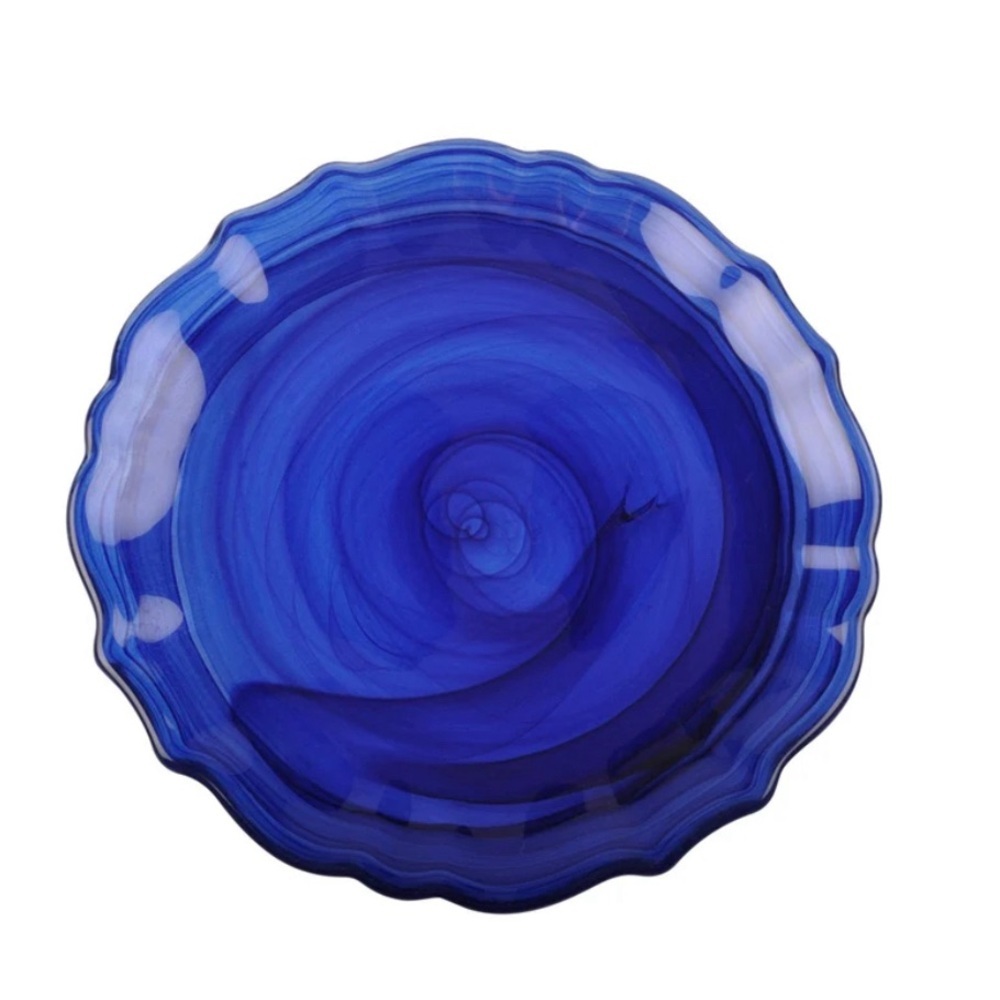 Blue Swirl Decorative Plate